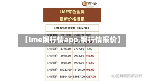 【lme铜行情app,铜行情报价】-第2张图片