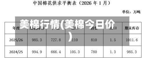 美棉行情(美棉今日价)-第1张图片