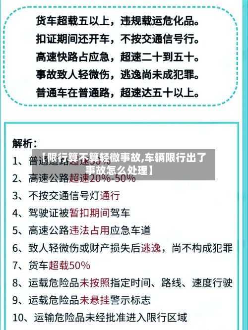 【限行算不算轻微事故,车辆限行出了事故怎么处理】-第1张图片
