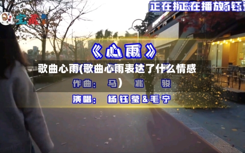 歌曲心雨(歌曲心雨表达了什么情感)-第2张图片