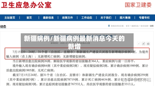 新疆病例/新疆病例最新消息今天的新增-第2张图片