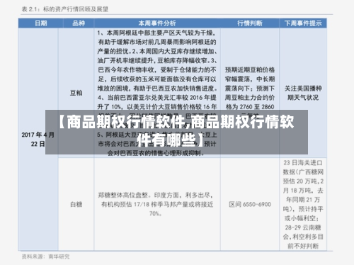 【商品期权行情软件,商品期权行情软件有哪些】-第1张图片