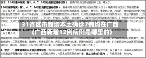 31省区市新增本土确诊7例均在广西(广西新增12例病例是哪里的)-第1张图片