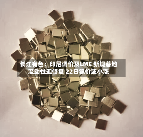 长江有色：印尼调价及LME 新规落地流动性迎修复 22日镍价或小涨-第2张图片