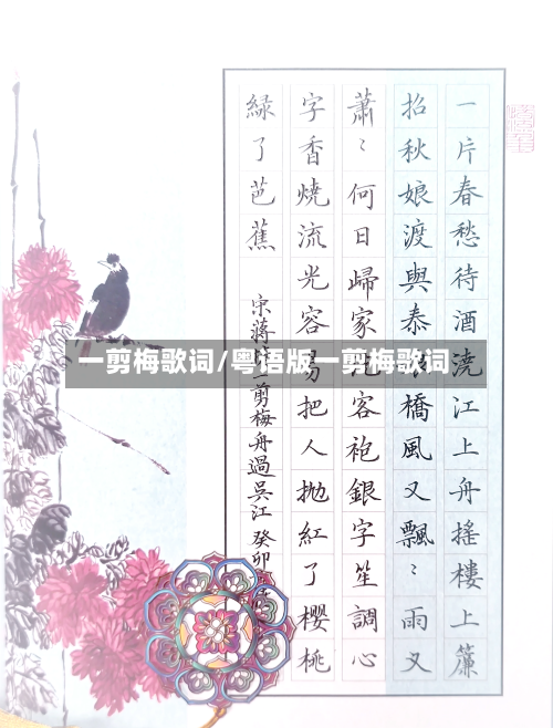 一剪梅歌词/粤语版一剪梅歌词-第2张图片