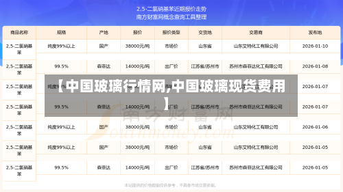 【中国玻璃行情网,中国玻璃现货费用】-第1张图片