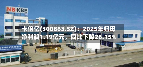 卡倍亿(300863.SZ)：2025年归母净利润1.19亿元	，同比下降26.15%-第1张图片