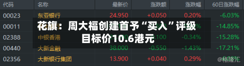 花旗：周大福创建首予“买入”评级 目标价10.6港元-第3张图片