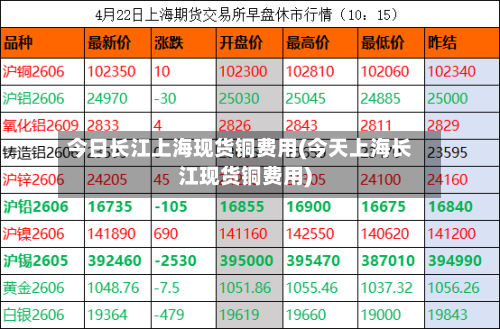 今日长江上海现货铜费用(今天上海长江现货铜费用)-第3张图片