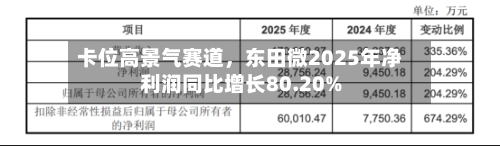 卡位高景气赛道，东田微2025年净利润同比增长80.20%-第2张图片