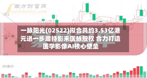 一脉阳光(02522)拟合共约3.53亿港元进一步增持影禾医脉股权 合力打造医学影像AI核心壁垒-第1张图片