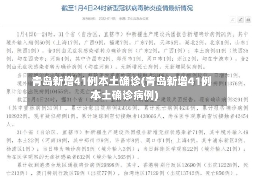 青岛新增41例本土确诊(青岛新增41例本土确诊病例)-第1张图片