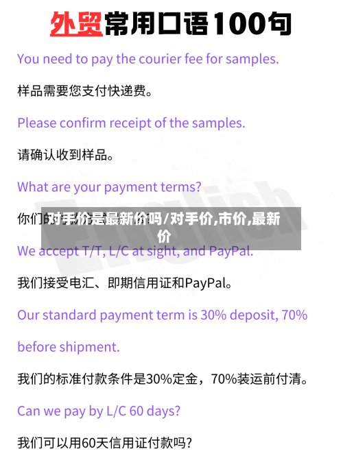 对手价是最新价吗/对手价,市价,最新价-第2张图片